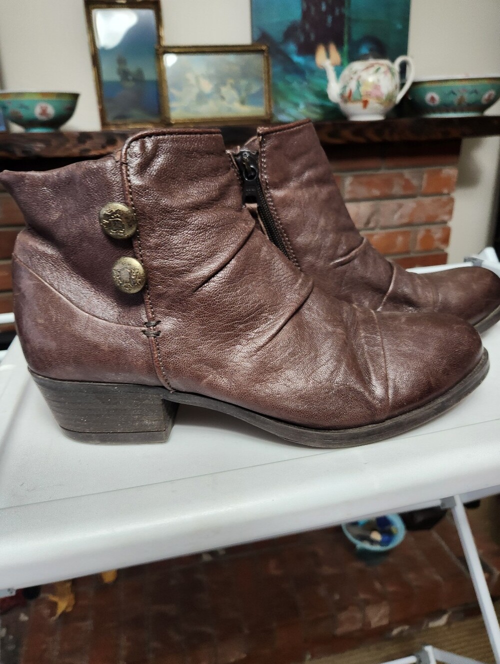 Miz Mooz Vintage Women's Brown Ankle Boots